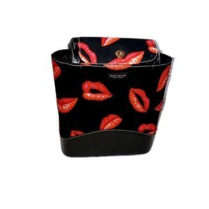 Kate Spade New York Red and Black Lips Vintage Shoulder Handbag | Bag